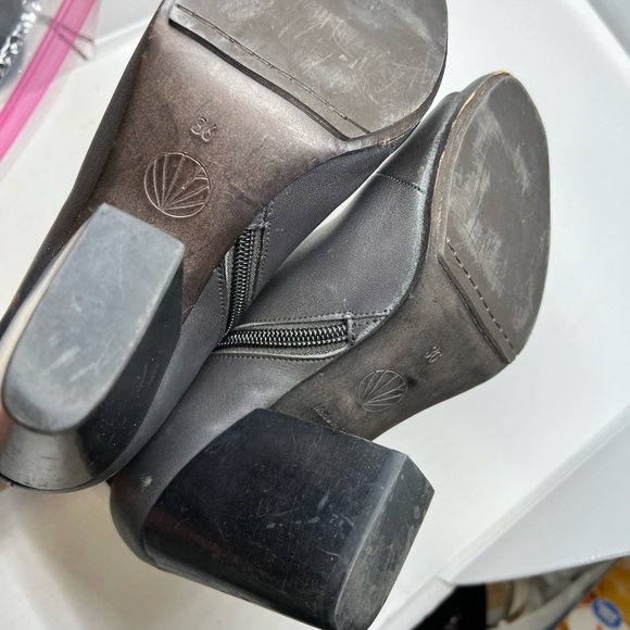 Coclico Brown Leather Open Toe Heeled Ankle Boots - Picture 4 of 8